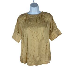 Worthington Women's Blouse Size M Size Beige 50% Rayon & 50% Polyester